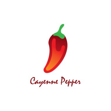 Cayenne Pepper logosu yaratıcı ilham vektörü tasarımı 