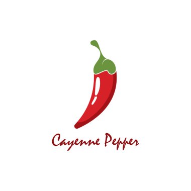 Cayenne Pepper logosu yaratıcı ilham vektörü tasarımı 