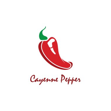 Cayenne Pepper logosu yaratıcı ilham vektörü tasarımı 