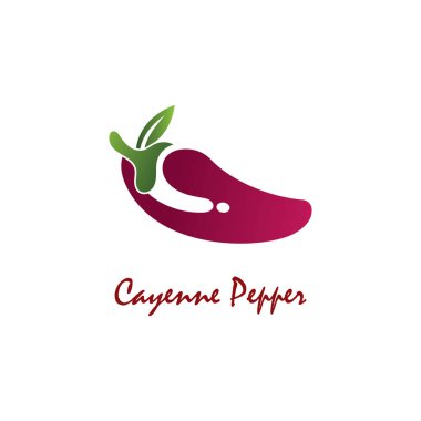 Cayenne Pepper logosu yaratıcı ilham vektörü tasarımı 