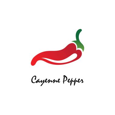 Cayenne Pepper logosu yaratıcı ilham vektörü tasarımı 