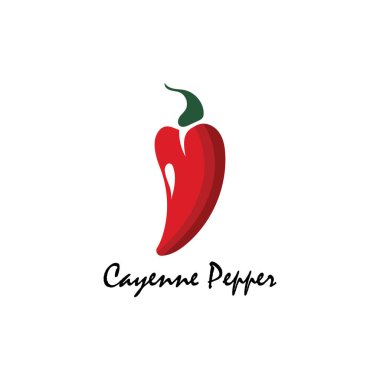 Cayenne Pepper logosu yaratıcı ilham vektörü tasarımı 