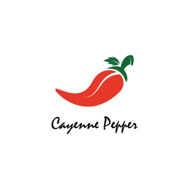 Cayenne Pepper logosu yaratıcı ilham vektörü tasarımı 