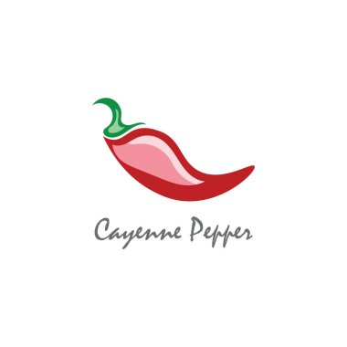 Cayenne Pepper logosu yaratıcı ilham vektörü tasarımı 