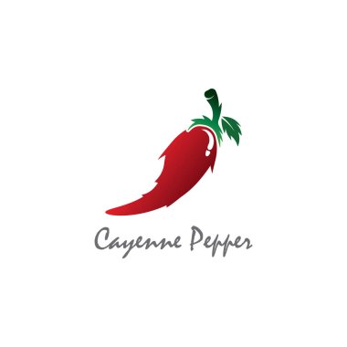 Cayenne Pepper logosu yaratıcı ilham vektörü tasarımı 