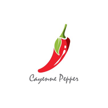 Cayenne Pepper logosu yaratıcı ilham vektörü tasarımı 
