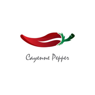Cayenne Pepper logosu yaratıcı ilham vektörü tasarımı 