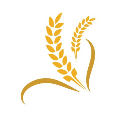 Tarım buğday logosu veya sembol tasarımı illüstrasyonu