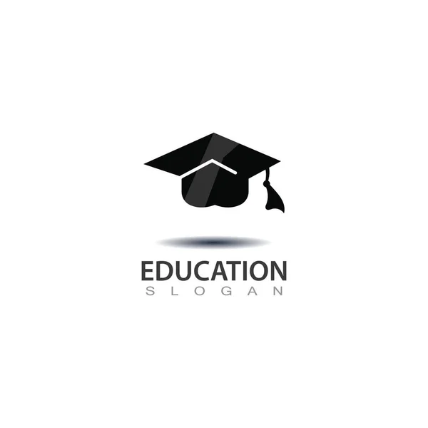Formatação Chapéu Moderno Para Logotipo Educação Design Educação Abstrata — Vetor de Stock