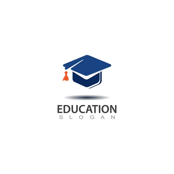 Moderna Graduación Sombrero Para Logotipo Educación Diseño Abstracto Educación — Archivo Imágenes Vectoriales