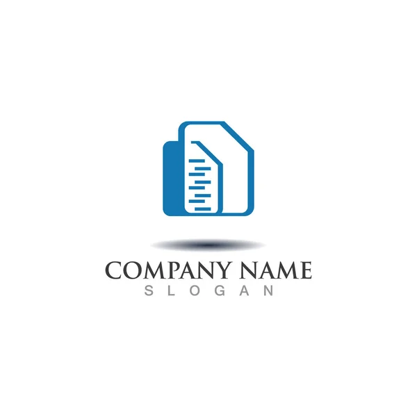 Kreatywny Dokument Logo Firmy Ikona Szablon Projektu — Wektor stockowy