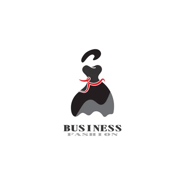 Belle Robe Femme Logo Simple Créatif Pour Boutique Logo Vecteur — Image vectorielle