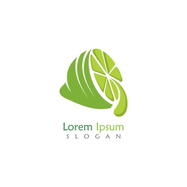 Limon logosu tasarımı, izole kireç yaratıcı şablon vektörü
