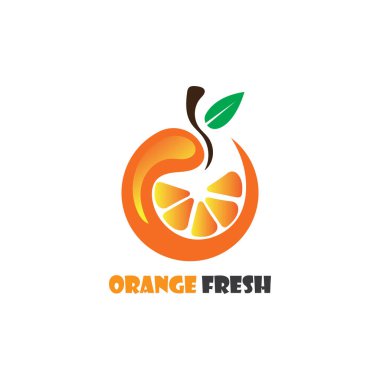 Turuncu Taze logo yaratıcı şablon resim tasarımı