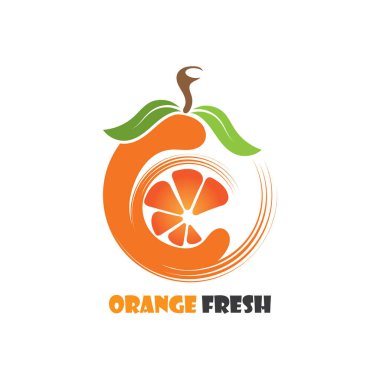 Turuncu Taze logo yaratıcı şablon resim tasarımı