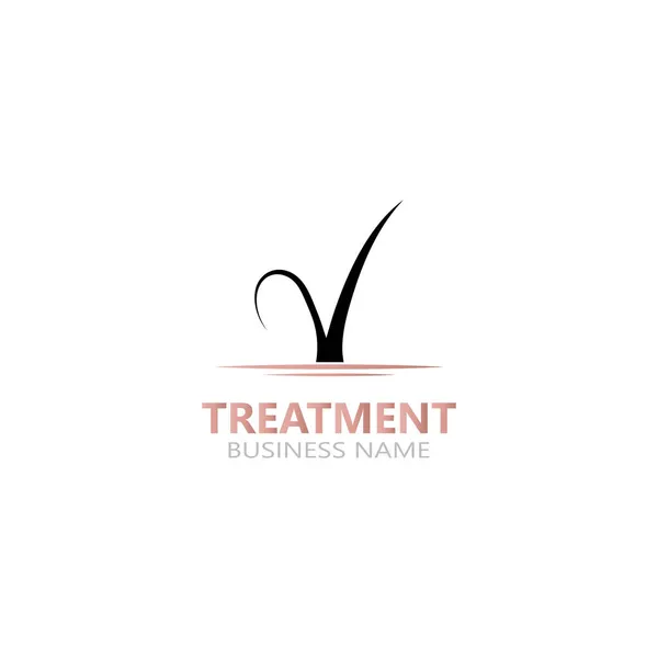 Haarbehandlung Pflege Dermatologie Logo Symbol Illustration Vorlage Design — Stockvektor