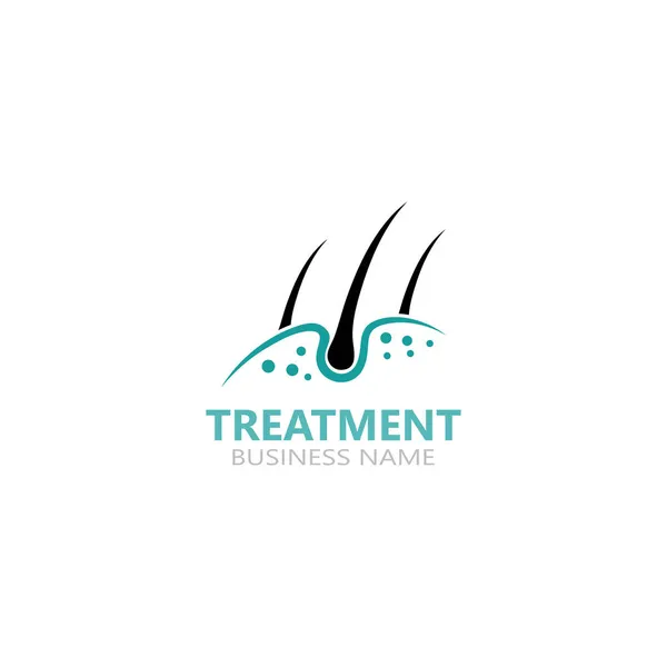 Hair Treatment Care Dermatology Logo Icon Illustration Template Design — Stock Vector