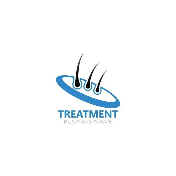 Trattamento Dei Capelli Cura Dermatologia Logo Icona Illustrazione Modello Design — Vettoriale Stock