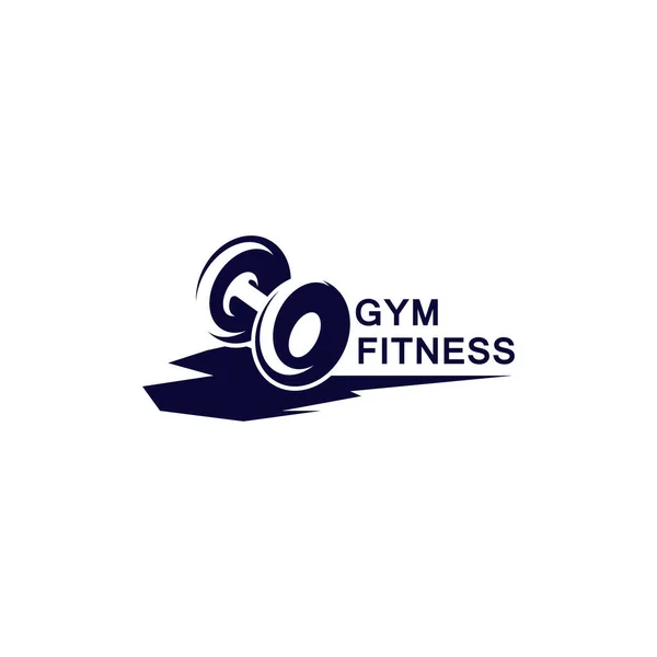 Plantilla Logotipo Gimnasio Fitness Mancuerna Barbo Icono Estilo — Archivo Imágenes Vectoriales