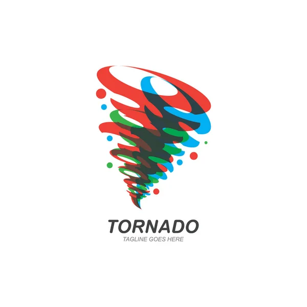 Tornado Viento Logotipo Símbolo Vector Ilustración Diseño — Vector de stock