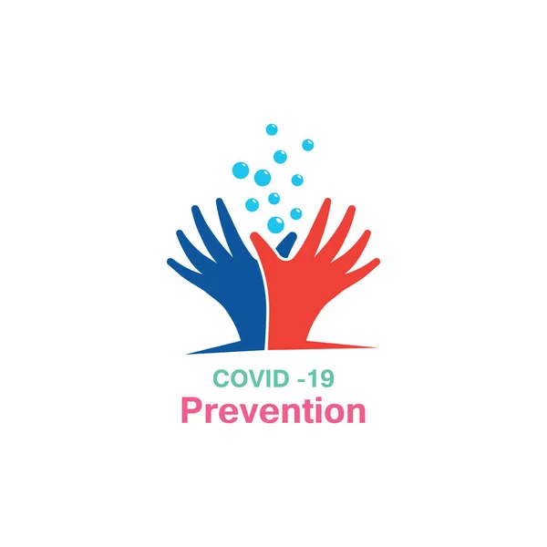 Πλένεις Χέρια Σου Μέθοδοι Πρόληψης Covid Φορέας Προτύπου Του Κορώνα — Διανυσματικό Αρχείο