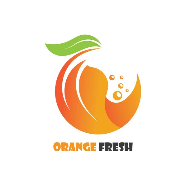 オレンジ新鮮なロゴクリエイティブテンプレートアイコンイラストデザイン — ストックベクタ
