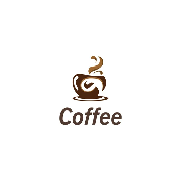 Café Copa Bebida Logo Imagen Vector Diseño Creativo Ilustración — Archivo Imágenes Vectoriales