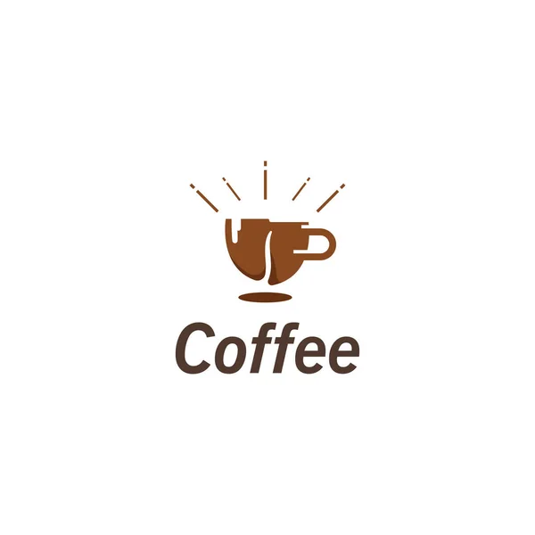 コーヒーカップドリンクロゴ画像とベクトル創造的なデザインイラスト — ストックベクタ