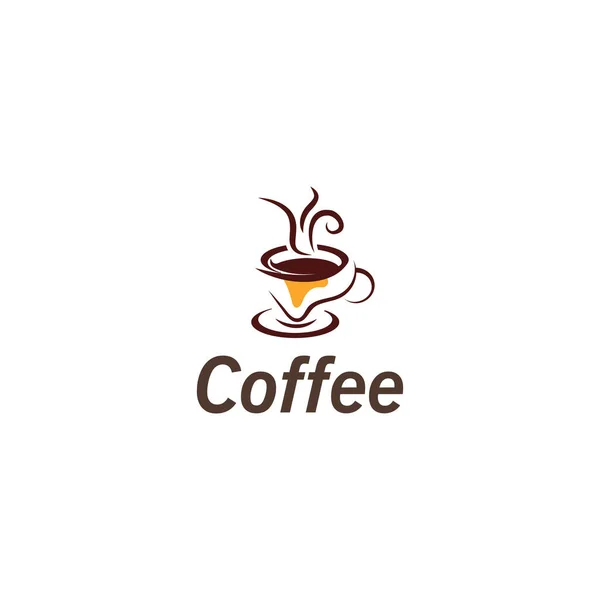 咖啡杯标志形象及矢量创意设计图解 — 图库矢量图片