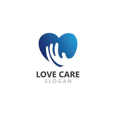 Yaratıcı Aşk ve Bakım Logosu Tasarım Şablonu