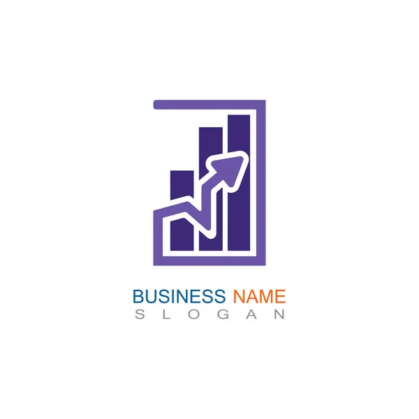 Business Finance Ícone Vetor Modelo Logotipo Profissional —  Vetores de Stock