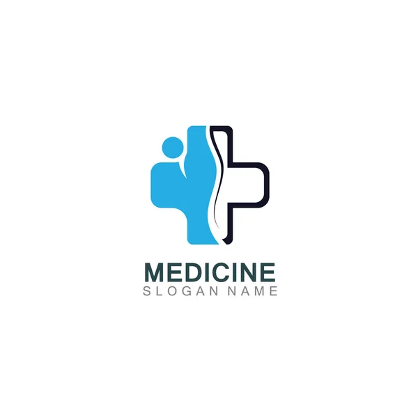 Logotipo Médico Diseño Salud Plantilla Ilustración Cruzada — Archivo Imágenes Vectoriales