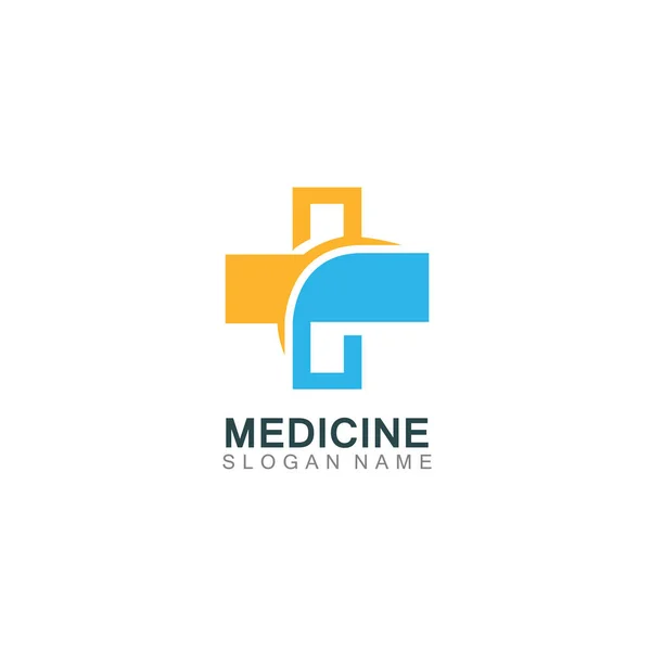 Medical Logotype Health Care Design Cross Illustration Template — Vettoriale Stock