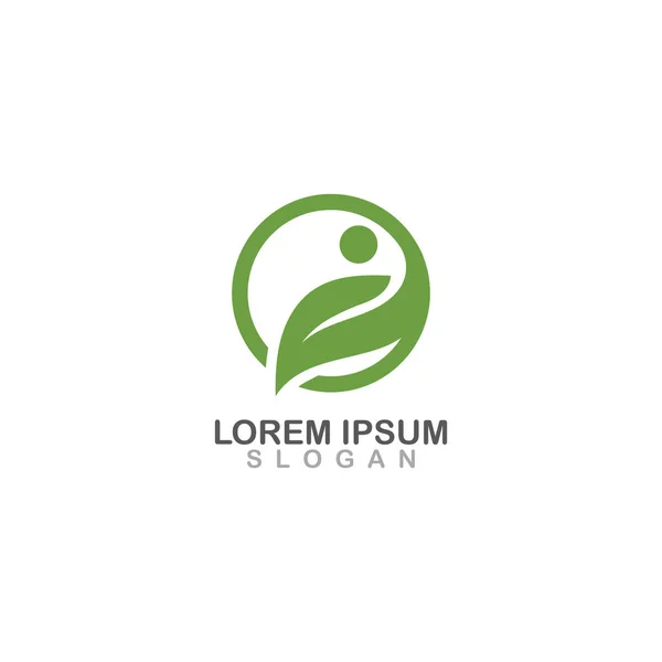 Simple Leaf Modern Professional Logo Design Medical Organic Vector Illustrator — Stockový vektor