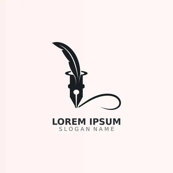 Pen Logo Inspiration Creative Concept Template Unique Vector Design — стоковый вектор