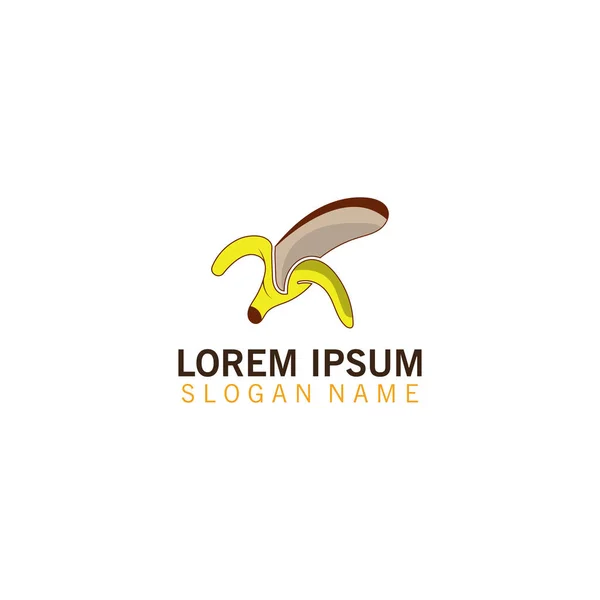 Banana Fruit Logo Design Image Creative Illustration Vector Template — Image vectorielle