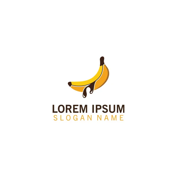 Banana Fruit Logo Design Image Creative Illustration Vector Template — Vetor de Stock