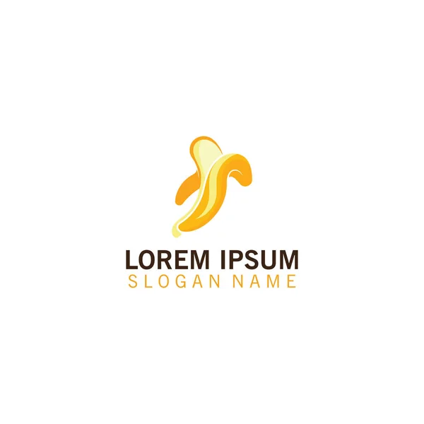 Banana Fruit Logo Design Image Creative Illustration Vector Template — Stok Vektör