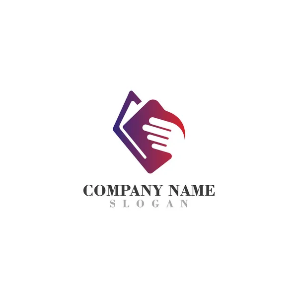 Book Reading Logo Inspiration Template Business Design — Stok Vektör