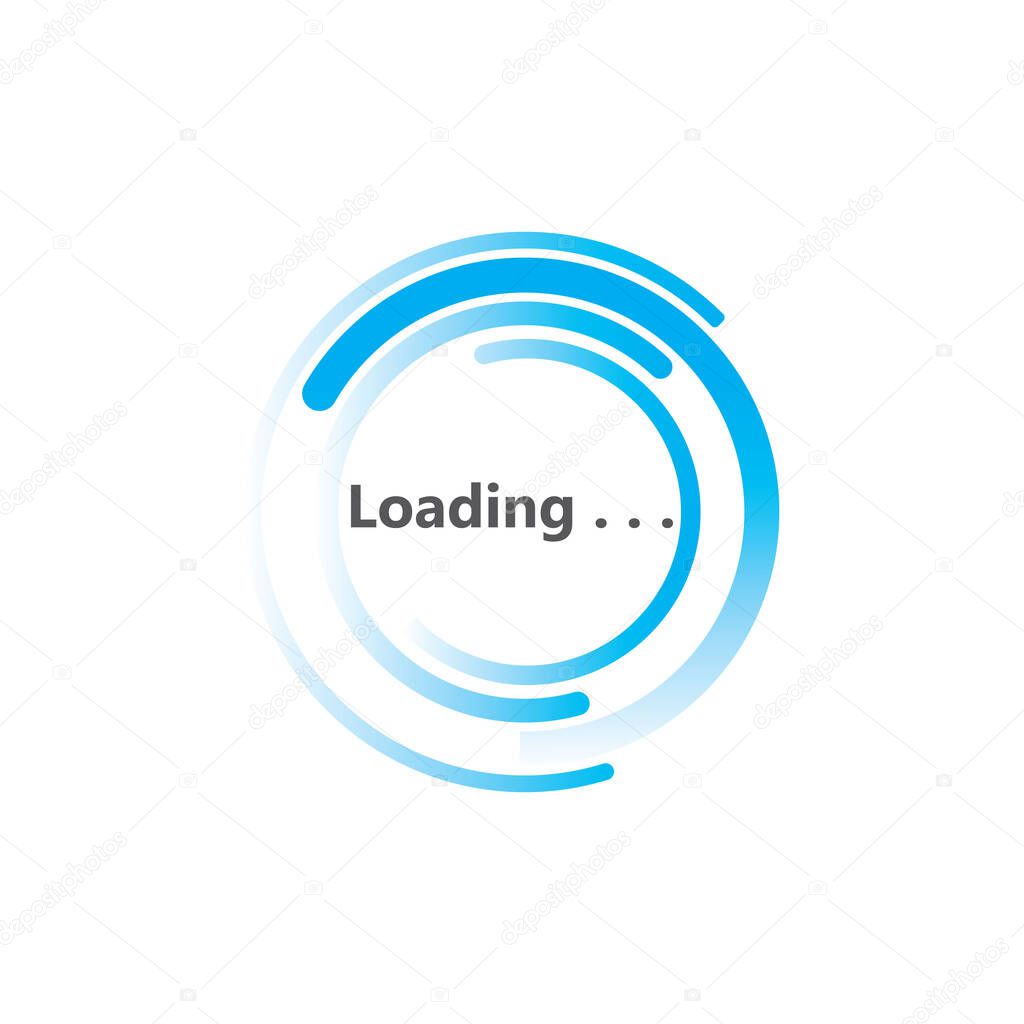 Circle loading spinning Progress upload template buffering waiting indicator icons