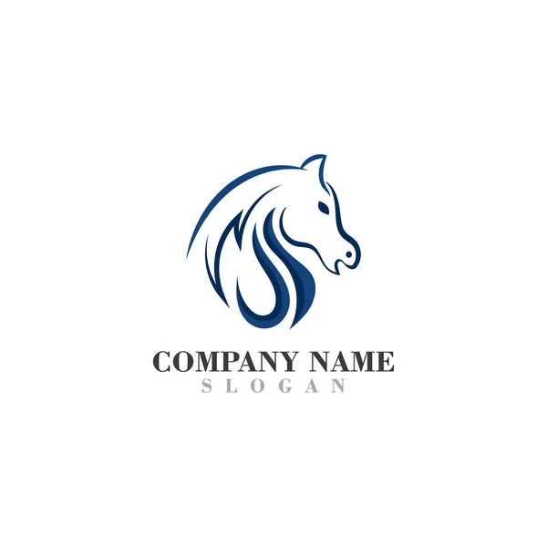 Head Horse Logo Design Concept Simple Graphic Template Vector — 스톡 벡터