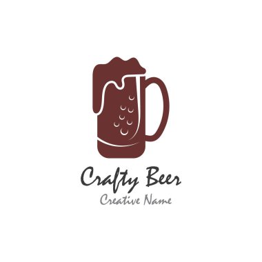 Beer craft with foam vector illustration design template