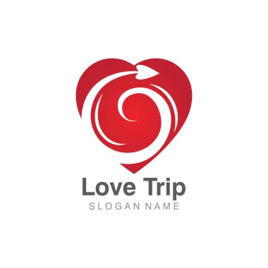 Love Trip awesome simple creative airplane logo template design