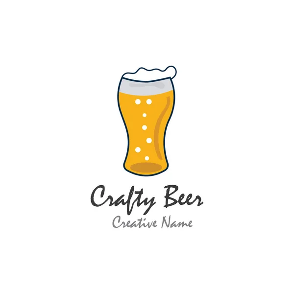 Beer Craft Foam Vector Illustration Design Template — Vetor de Stock