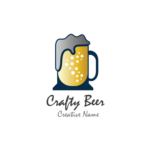 Beer Craft Foam Vector Illustration Design Template — Archivo Imágenes Vectoriales