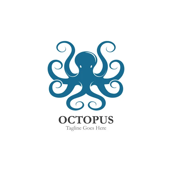 Plantilla Diseño Ilustración Logotipo Icono Símbolo Octopus — Archivo Imágenes Vectoriales