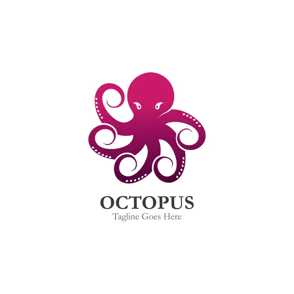 Octopus Logo Symbol Icon Illustration Design Template — Wektor stockowy