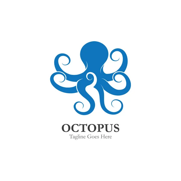 Plantilla Diseño Ilustración Logotipo Icono Símbolo Octopus — Archivo Imágenes Vectoriales