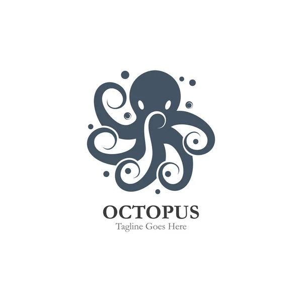 Plantilla Diseño Ilustración Logotipo Icono Símbolo Octopus — Archivo Imágenes Vectoriales