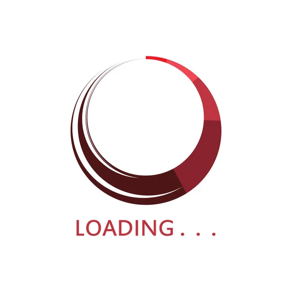Circle Loading Spinning Website Template Buffering Waiting Indicator Icons — Vettoriale Stock